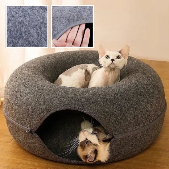 Lit Donut et Tunnel Interactif pour Chats 2 - en - 1™ - Mioumiou