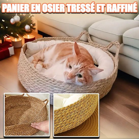 Panier pour chat en osier I ComfortMax™ - Mioumiou