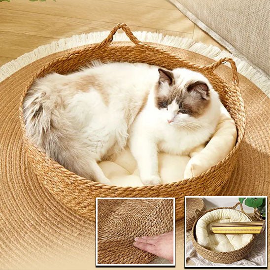 Panier pour chat en osier I ComfortMax™ - Mioumiou