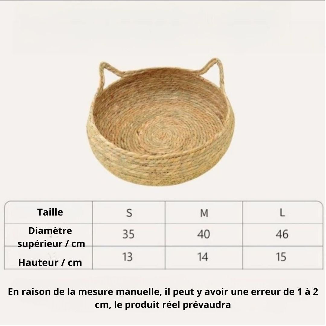 Panier pour chat en osier I ComfortMax™ - Mioumiou