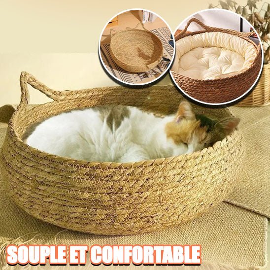 Panier pour chat en osier I ComfortMax™ - Mioumiou