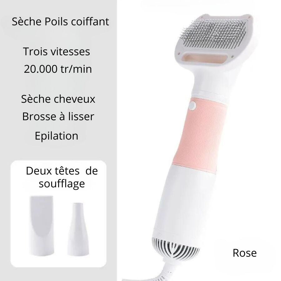 PelageDoux ™ I Sèche-Poils Silencieux 3 en 1 - Mioumiou