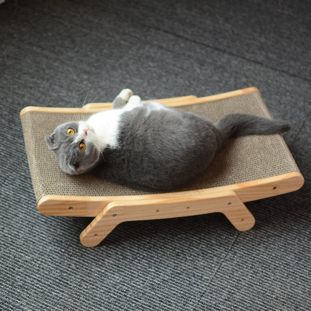 FélinFlex™ I Planche à gratter en bois pour chat 3 en 1 - Mioumiou