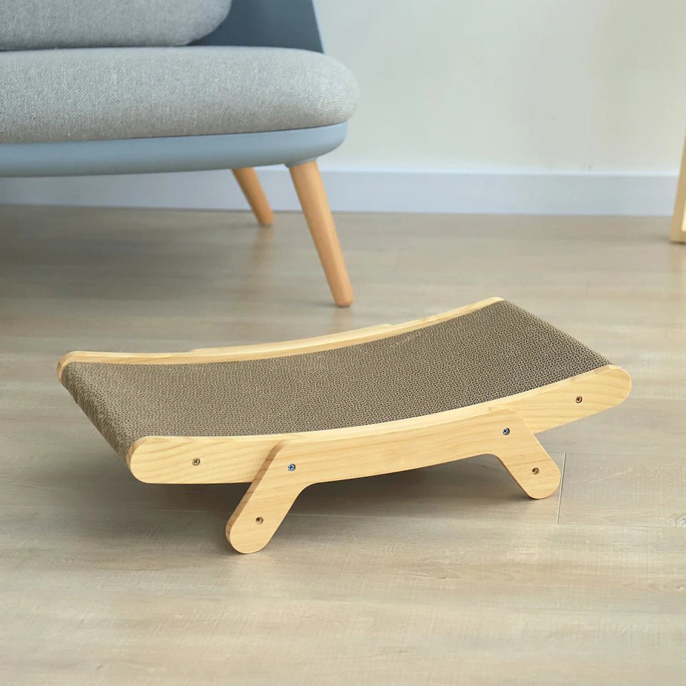 FélinFlex™ I Planche à gratter en bois pour chat 3 en 1 - Mioumiou