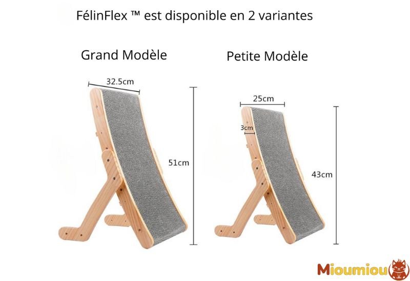 FélinFlex™ I Planche à gratter en bois pour chat 3 en 1 - Mioumiou