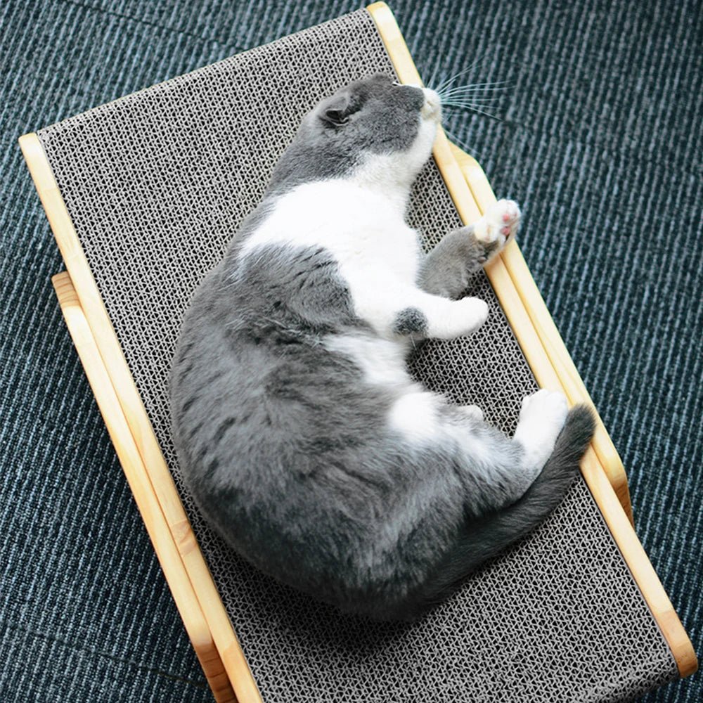 FélinFlex™ I Planche à gratter en bois pour chat 3 en 1 - Mioumiou